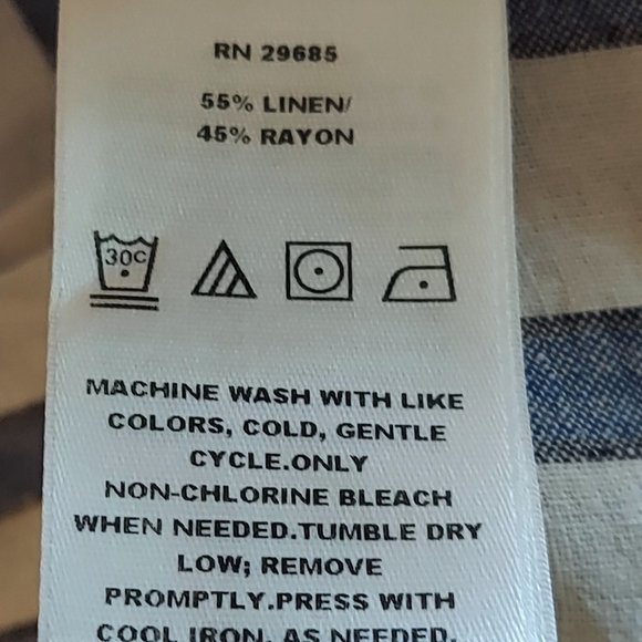 NWT Pendleton Blue & White Striped Women's Short Sleeve One Pocket Shirt - Large - Picture 7 of 10